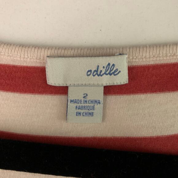 ODILLE Anthropologie Dress 2 Striped Scoop Neck Chest Pocket Chambray Skirt - Picture 11 of 14